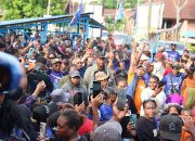 Lautan Manusia Sambut Paslon Daniel Asmorom – Alimudin Baedu Saat Kampanye di Tanah Merah