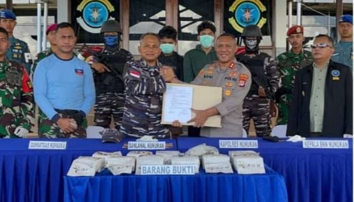 Lanal Nunukan Koarmada II Gagalkan Penyelundupan 11,5 Kg Sabu Asal Malaysia di Perairan Karang Unarang