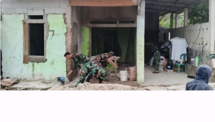 TMMD Ke-124 Depok Hari Kedua Mulai Bedah Dua Rumah Warga di Harjamukti Cimanggis