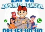 Polres Nganjuk Kampanyekan Layanan Call Center 110 dan WhatsApp Lapor Kapolres