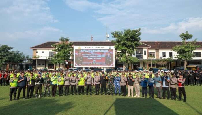 Polres Jombang terjunkan Ratusan Personil Gabungan, Amankan Pengesahan Warga Baru PSHT