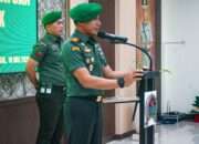 Dandim 0817/Gresik Pimpin Langsung Acara Korp Raport Pindah Satuan Danramil Menganti