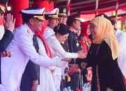 Komandan Puspenerbal Peringatan HUT Kemerdekaan Rl Ke-80 di Gedung Negara Grahadi Surabaya