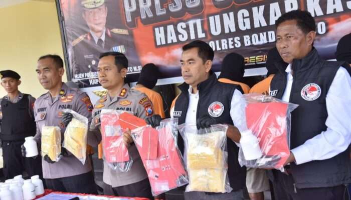 Operasi Tumpas Narkoba Semeru 2025, Polres Bondowoso Amankan 11 Tersangka Sita 10,93 Gram Sabu dan 241 Ribu Butir Okerbaya