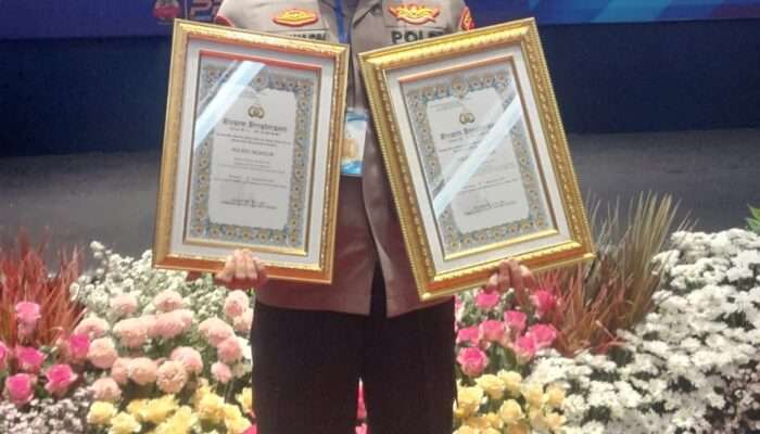Polres Nganjuk Raih Dua Penghargaan di Rakernis SDM Polda Jatim