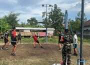 Serunya Kebersamaan Satgas TMMD ke-126 Sidoarjo dan Pemuda Kedondong di Lapangan Voli