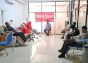 Sambut HUT Humas Polri ke-74, Si Humas Polres Nganjuk Gelar Donor Darah Bersama Wartawan dan Masyarakat