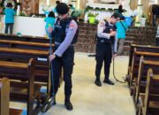 Amankan Misa Natal, Polisi Sterilisasi Gereja Sidoarjo