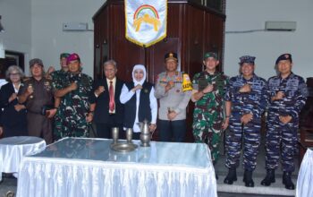Pangkoarmada II Bersama Jajaran Forkopimda Jatim Pantau Malam Perayaan Natal 2025