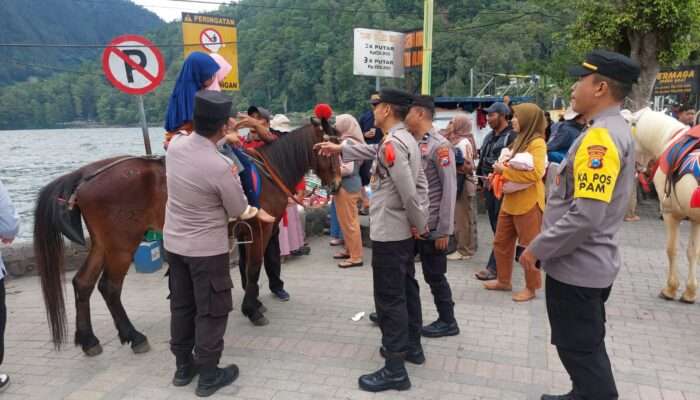 Libur Nataru Polres Magetan Tingkatkan Patroli di Wisata Telaga Sarangan