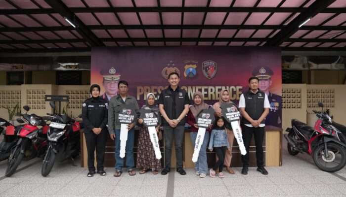Gratis, Polres Kediri Kota Temukan dan Kembalikan Motor Hilang kepada Pemiliknya