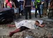 Seorang Pria Tewas Bersimbah Darah di Depan Warkop Coffee Black Jalan Wonokusumo