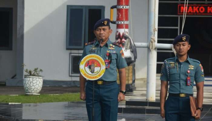 Terjadinya Bencana Nasional dan Meningkatnya Geopolitik Global, Wadan Kodaeral XI Pimpin Apel Khusus Kepada Seluruh Personel Kodaeral XI