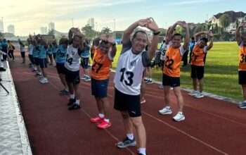 Implementasikan Perintah Panglima TNI, Pangkoarmada II Ikuti Tes Kesegaran Jasmani