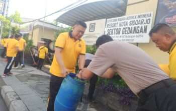 Polresta Sidoarjo Gelar Kurve Serentak, Wujud Peduli Kebersihan Lingkungan