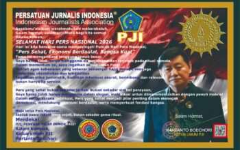 Pers Sehat, Ekonomi Berdaulat, Bangsa Kuat, Ketum Persatuan Jurnalis Indonesia (PJI) Hartanto Boechori  ; Selamat Hari Pers Nasional 2026