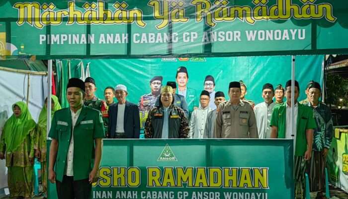 Polsek Wonoayu Hadiri Pembukaan Posko Ramadhan Ansor