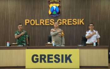 Sinergitas Lintas Sektoral, Kasdim Gresik Hadiri Vicon Kapolri dan Panglima TNI