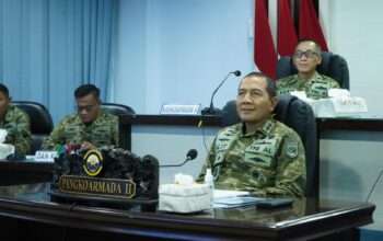 Pastikan Kesiapan Satgas, Pangkoarmada II Ikuti Paparan Latma Joint Minex Pandu-26 dan Penyematan Pin Tallship Secara Vicon