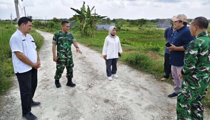 Sinergitas TNI dan Instansi Terkait, Survei Lokasi TMMD di Desa Slempit Kedamean