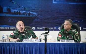 Komandan Kodaeral lX Tinjau Tabletop Exercise Penyiapan Tujuh Rencana Operasi Kodaeral lX