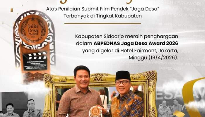 Sidoarjo Raih Penghargaan Kabupaten Terfavorit di Jaga Desa Award 2026